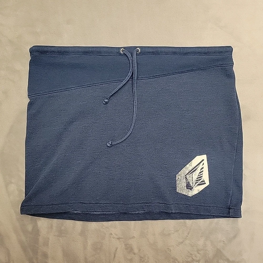 VTG Volcom The Saloon Skirt Womens Medium Blue Mini Y2K Skate Surf Aesthetic‎
